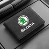 PU Leather Credit Card Case Car Driving Documents Protective Case For Skoda Octavia MK2 MK3 2 3 A7 Fabia Karoq Kodiaq Superb Rapid Kamiq