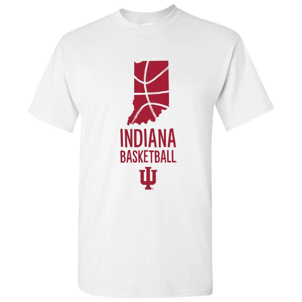 Indiana Hoosiers Basketball Brush State T Shirt - White