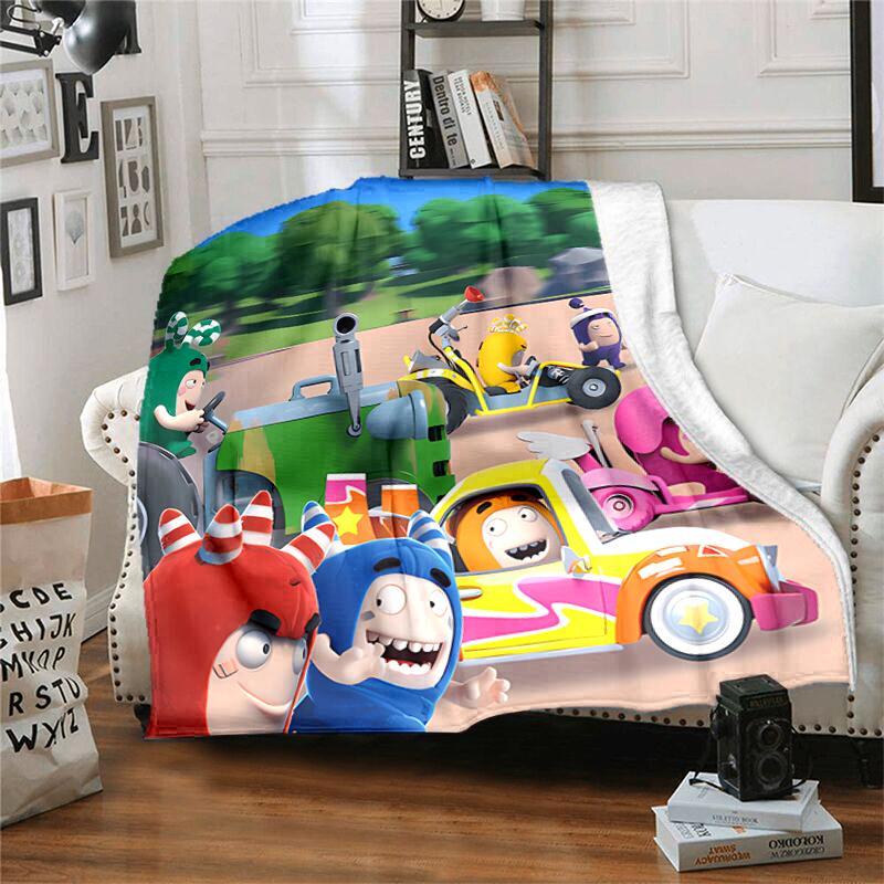 1pc Blanket Oddbods Print Design, Lightweight Blanket for Sofa, Bed- Soft &Warm, Gift for All Seasons like Christmas, Halloween