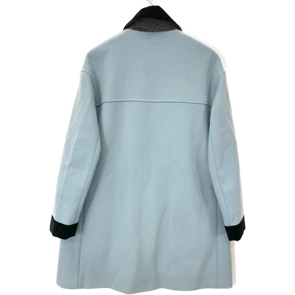 Maison Kitsune KWO-0452-B Шерстяное пальто 34 Синий x черныйБ/у