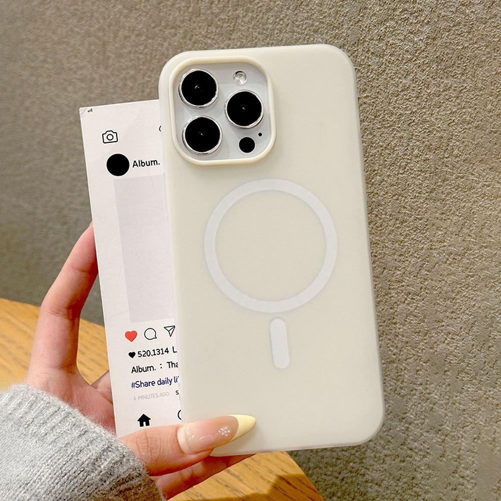 Конфетный цвет Два в одном Магнитная адсорбция Подходит для чехла для мобильного телефона Apple 16 Защитный чехол для iPhone 15 Модный стиль Ins Чистый цвет