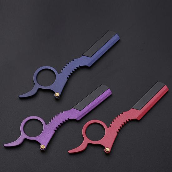 Ручная бритва для парикмахера с прямой головкой, яркий цвет, прочная нержавеющая сталь, антикоррозионная рама для бритвы для бороды