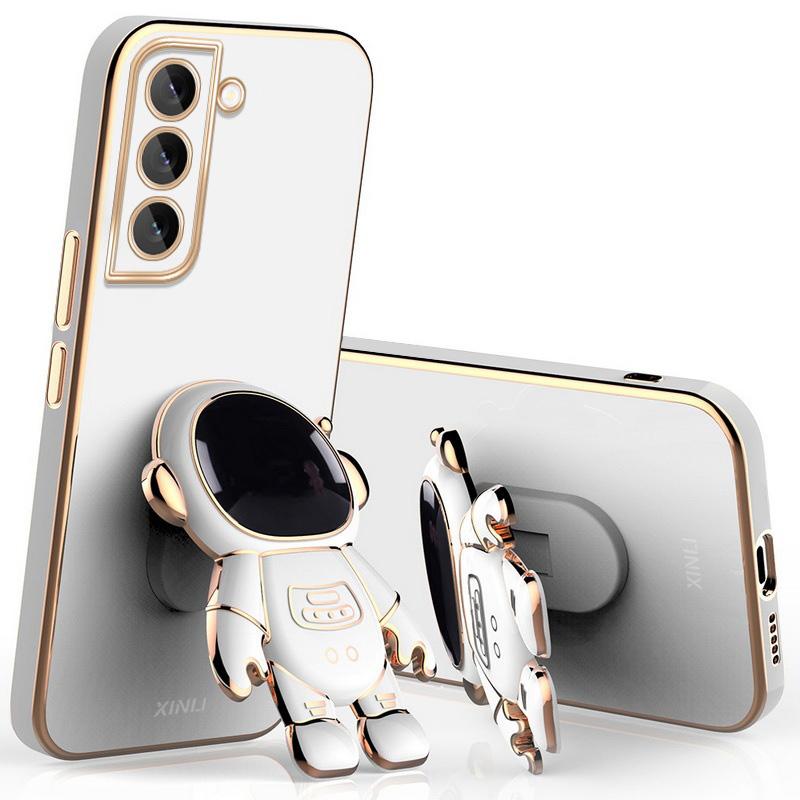Роскошный чехол-подставка «Астронавт» для Samsung Galaxy S25 Ultra S24 FE S23 Plus S22 S21 A54 A34 A52 A53 5G A14 Покрытие Силиконовый чехол для телефона