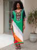 Printed Beach Dresses Viscose Kaftans for Women Summer Plus Size Loose Robe Holiday Living Room Bathing Suits