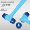 Steel Core Leather Hammer: Multifunctional Tool for Tile, Door, and Window Installation with Rubber Strip and Plastic Shovel.