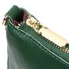 Original Women's Clutch Bag with Two Straps Made of Genuine Leather Vintage 22647 Green