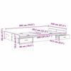 Storage Bed Frame Black Oak Effect 120 x 200 cm