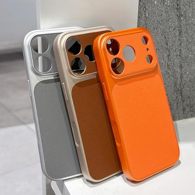 Чехол из матовой кожи класса люкс для iPhone 17 16 15 14 13 Pro Max 16 Plus 17Pro с защитой камеры Air, противоударный