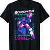 Футболка унисекс для взрослых Transformers Soundwave 1984 Ретро Сетка Логотип - Черный - Маленький