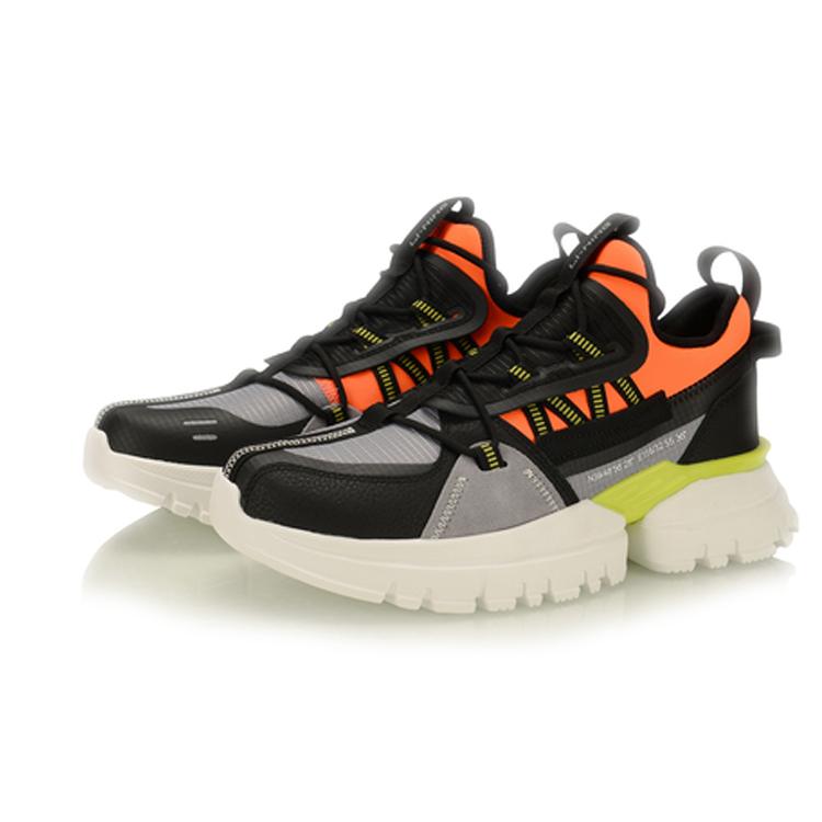 Li Ning LN U.T Нескользящие Устойчивые к истиранию Низкие Спортивные Повседневные Кроссовки Унисекс Черный Оранжевый AGLP081-1
