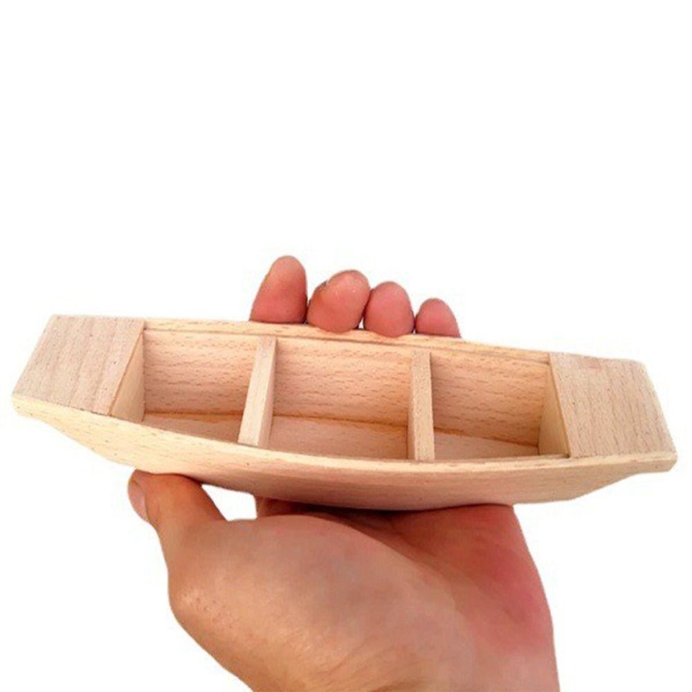 Vintage Decor Wooden Boat Model Home Decoration Boat Model Ornaments Fishing Boat Decor Kids Toy