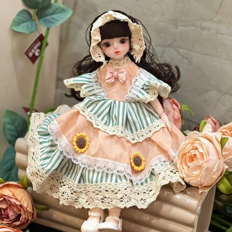 30cm Artistic BJD Doll Set With Custom Outfit - 1/6 Scale Collectible Fashion Girls Ages 7-14