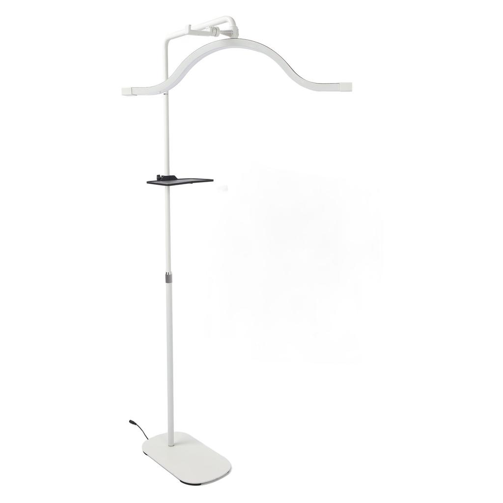 Floor Half Moon Light 29inch Rotating Hd 45W 3200K5600K Height with Phone Clip Half Moon Lamp for Buty Skincare