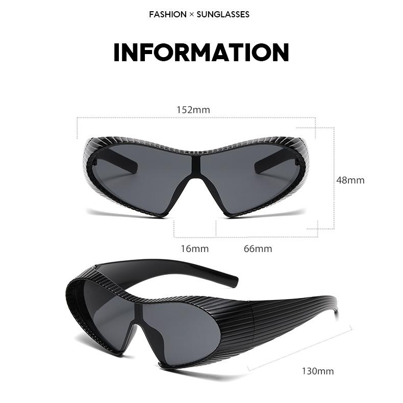 Солнцезащитные очки Future для женщин, винтажные, большая оправа, цельные, солнцезащитные очки Y2K, женские, для спорта на открытом воздухе, очки UV400