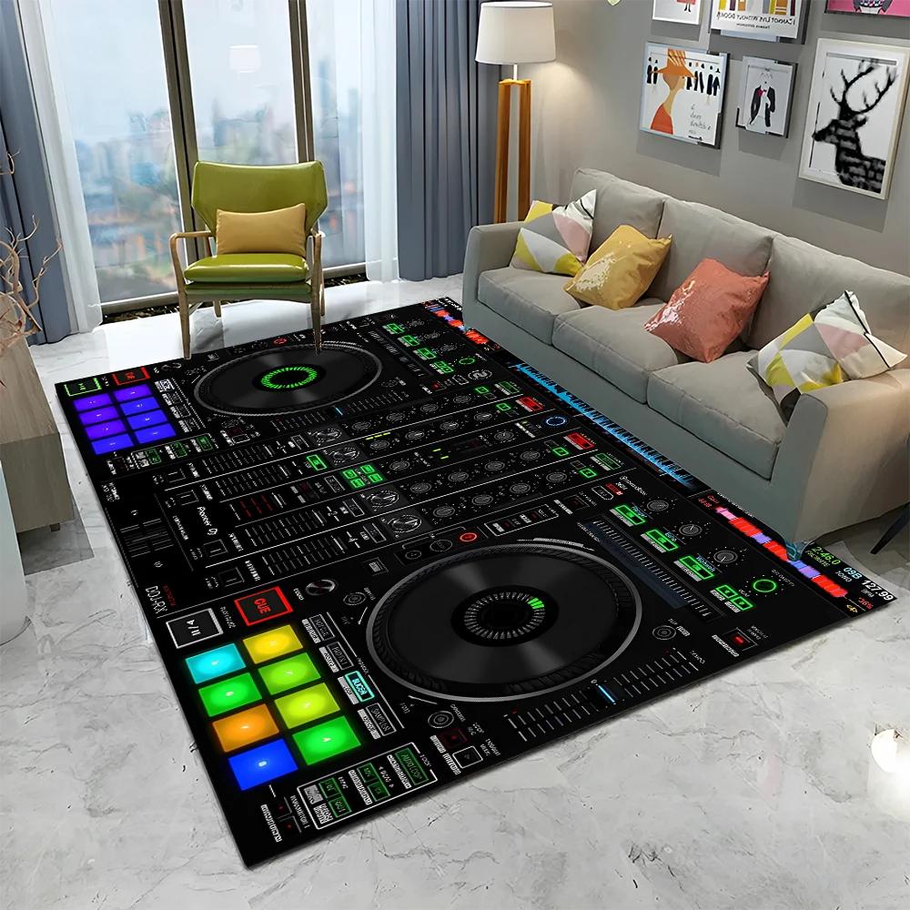 3D DJ Music Screen Keyboard Cartoon Carpet Mat для дома, гостиной, спальни, дивана, коврика для двери, коврика для детской зоны, нескользящий коврик для пола