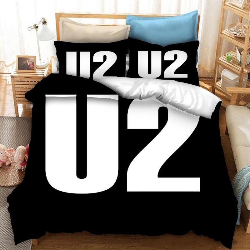 Новый 3D-принт рок-музыка Группа U Два комплекта постельного белья для мальчиков и девочек Твин Queen Size Пододеяльник Наволочка Кровать Дети Взрослый Домашний Текстиль