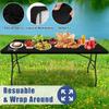 Elastic Fitted Fabric Rectangle Table Cloth Folding Tables Washable Picnic Camping Indoor & Outdoor Table Slipcover