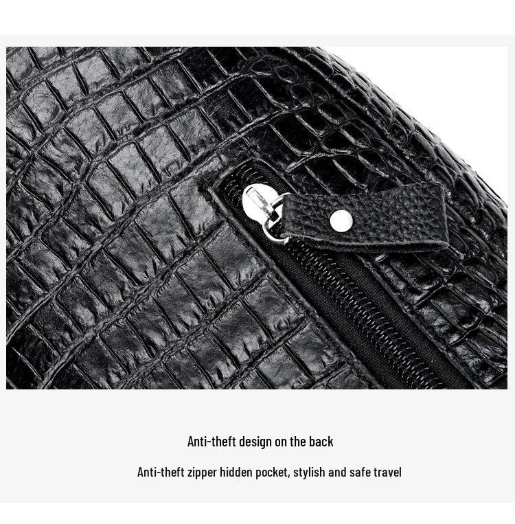 2023 Модная мужская сумка-кроссбоди из натуральной кожи с тиснением под крокодила