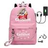 Харадзюку Молодежные Школьные Сумки Унисекс Genshin Impact Дорожные Сумки С USB-зарядкой Оксфордские Водонепроницаемые Рюкзаки на Плечо для Ноутбука