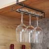 Подвесная полка для бокалов без сверления, экономящая место, сверхпрочная, нержавеющая, держатель для винных бокалов для организации кухни и бара, аксессуары