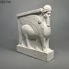 Mythical Creatures Winged Bull Plaster Statue Crafts Desk Decoration Creative Artwork Winged Bull Sculpture Room Aesthetic Decor