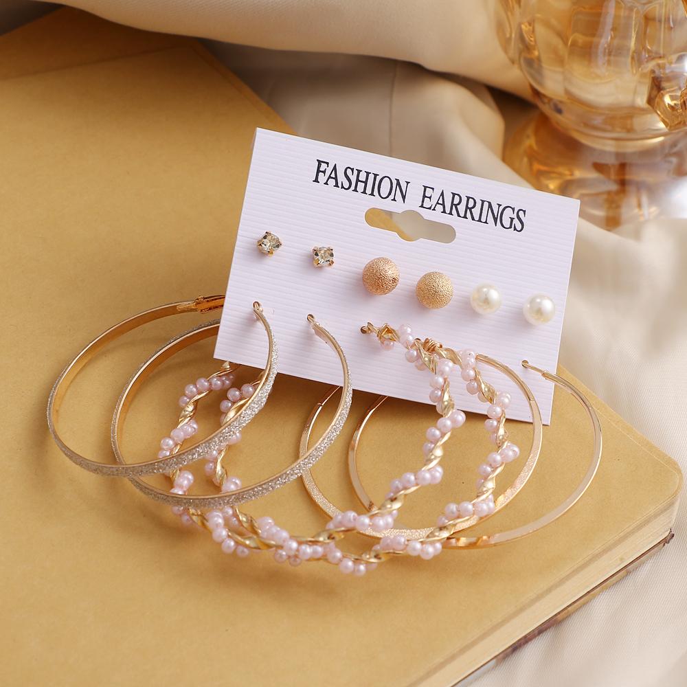 Набор серег в стиле ретро с темпераментом, геометрические серьги, нежные модные простые серьги