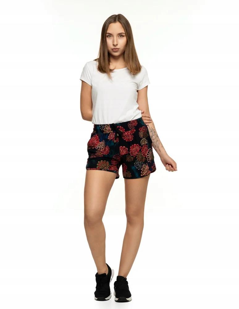 Women's Shorts Comfortable Stylish Shorts in Ethno Flowers MORAJ 3XL PATT 1