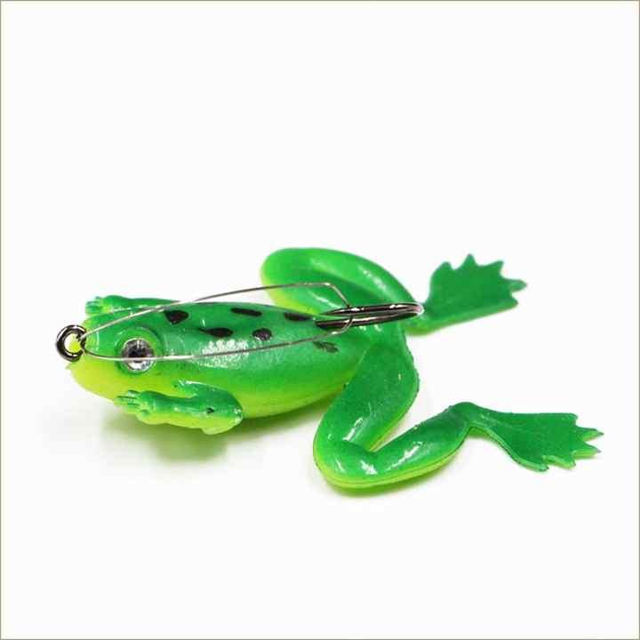 Selco Hot Sale Rubber Frog Bait With Single Hook Artificial Fishing Gear Accessories