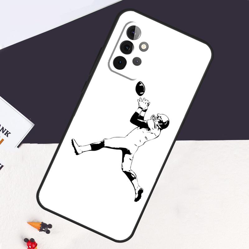Чехол для Samsung Galaxy A05 A06 A26 A16 A56 A36 A22 A32 A52 A54 A34 A14 A55 A15 A53 A33 A35 с американским футболом