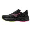 Mizuno Wave Sky 8 черные серебристо-розовые кроссовки Tetra Unisex J1GC240206