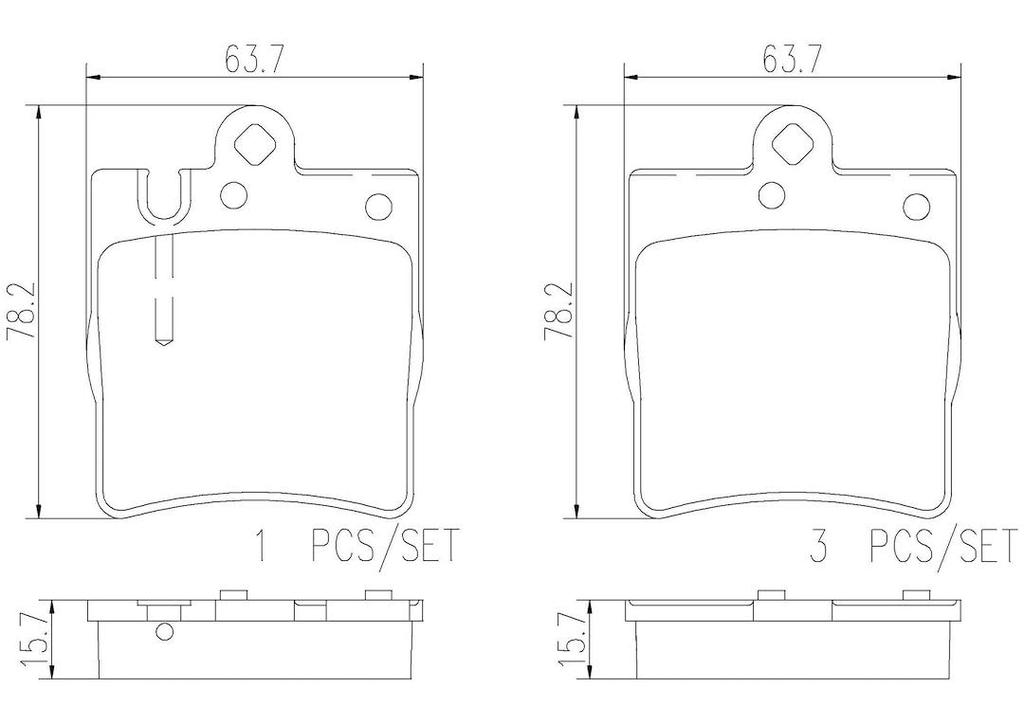 BREMBO Ceramic Pads for Imported Cars Part P50033N (Brembo) / Number