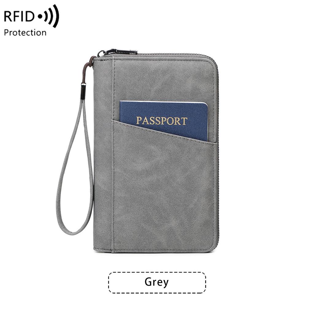 Новая RFID-антимагнитная сумка для паспорта, многофункциональная сумка для хранения документов и билетов, зажим для паспорта, молния, кошелек для паспорта.