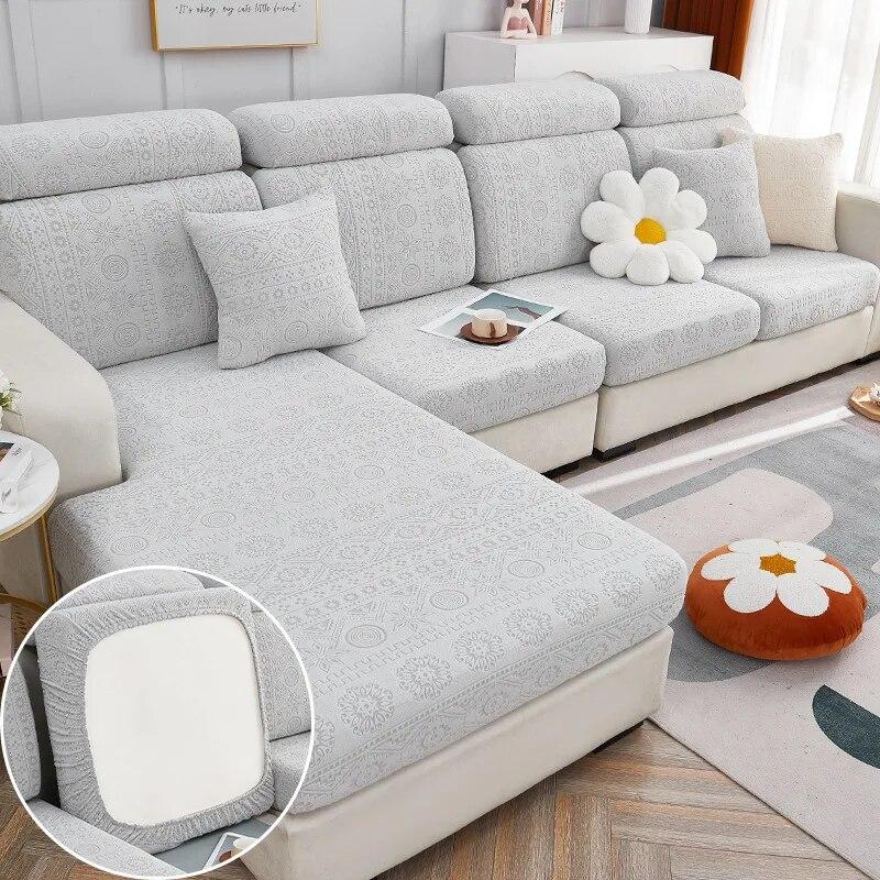 Жаккардовый чехол для подушки на сиденье дивана, эластичный съемный регулируемый чехол для дивана, чехлы для дивана, защита для мебели для домашних животных и детей