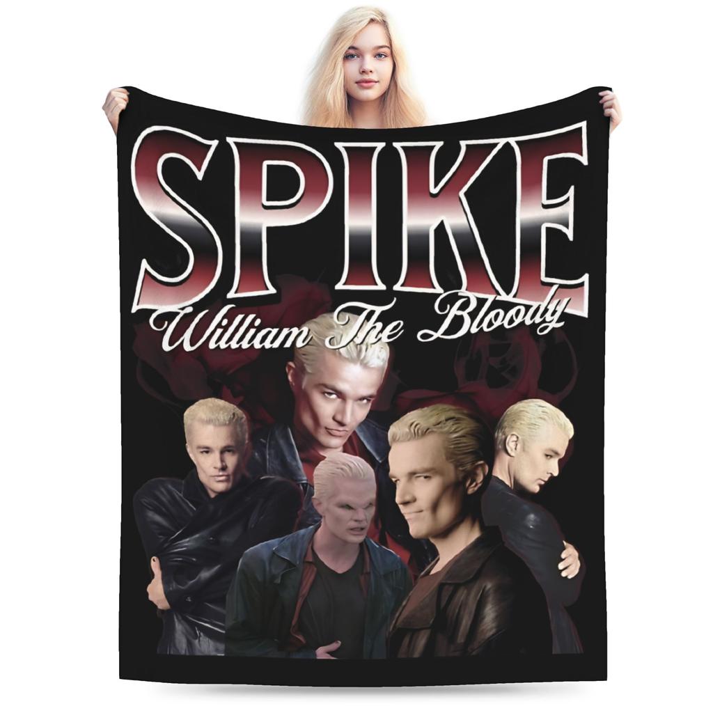 Плед Buffy Spike для дивана Мягкий пушистый плюшевый плед 50x60 дюймов Несколько размеров Покрывала для всех сезонов