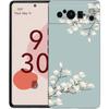Чехол для телефона Google Pixel 8 7 6 Pro 8A 7A 6A, ТПУ-оболочка, Мягкий силикон, Ударопрочный, Черный, С изображением цветущего вишневого дерева