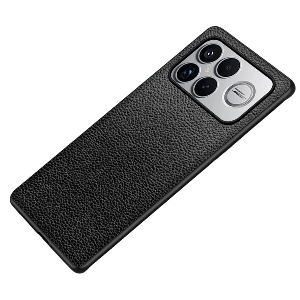 Чехол для телефона Xiaomi Poco F8 Pro / Redmi K90 5G, текстура личи, покрытие из ПУ-кожи, ПК + ТПУ, защитная задняя крышка