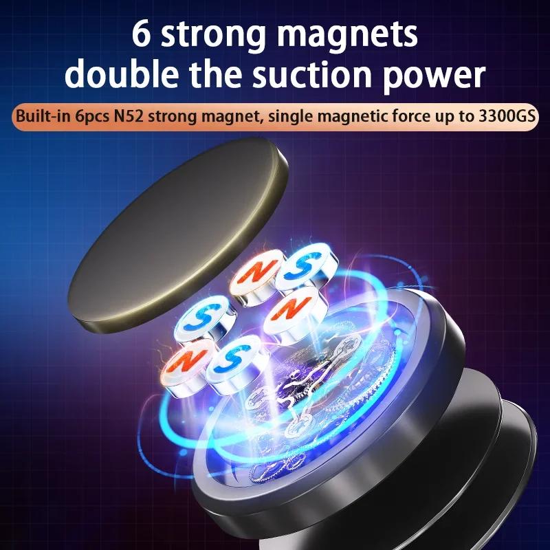 Держатель для мобильного телефона с навигацией в автомобиле Zero Gravity, клейкий металлический, сильный магнитный держатель для мобильного телефона на руль