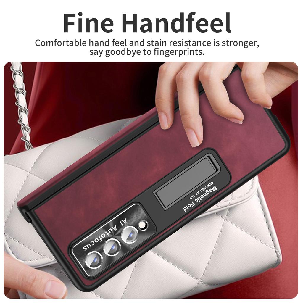 Кожаный защитный чехол с подставкой для всего тела для Samsung Galaxy Z Fold4 5g Fold 4 Fold3 Fold 3 Zfold4 противоударный стеклянный пленочный чехол