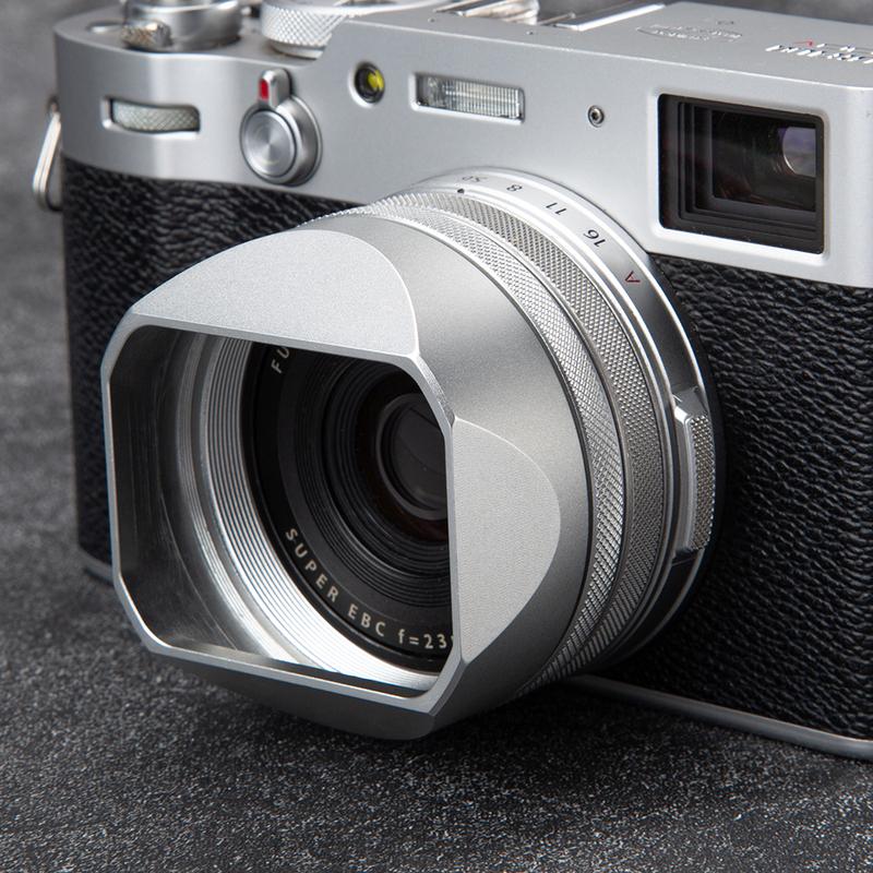 Для Fujifilm X100V X100VI Квадратная Бленда для Объектива Камеры Металлическая Ввинчивающаяся Бленда Крышка Объектива Заменяет Фотоаксессуары