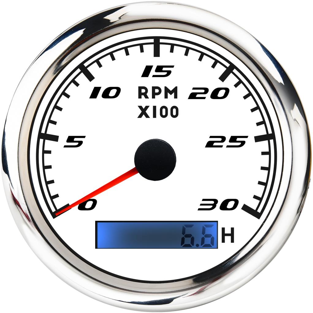 85mm Car Boat Tachometer Gauge 3000/4000/6000/7000/8000RPM Tacho Meter Gauge With Hourmeter Waterproof 7 Color Backlight 12V 24V