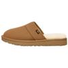 Round Toe Slip-On Anti-Rub Closed-Toe Slippers Men Slippers Chestnut 1153519-CHE