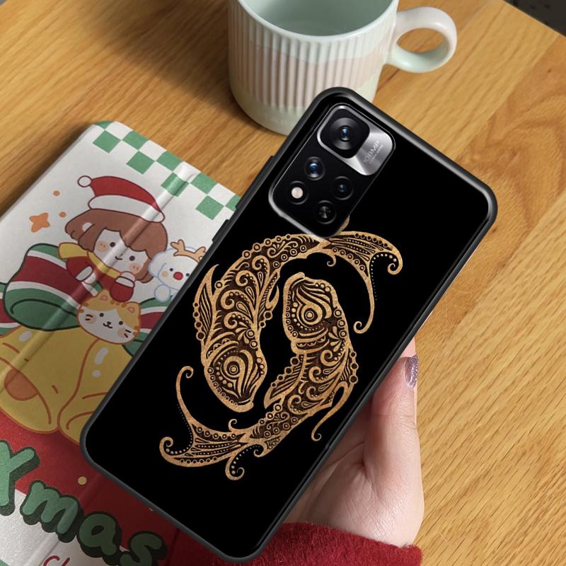 Чехол со знаками зодиака для Xiaomi Redmi Note 13 Pro 14 12 11 10 15 Pro Plus Redmi 15 C 13 10C 12C 13C 14C