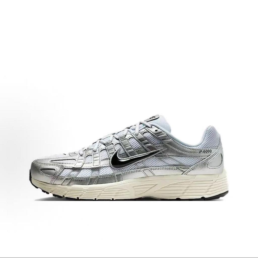 Nike P 6000 Амортизирующие Дышащие Низкие Повседневные Беговые Кроссовки Унисекс Серебристо-Серые CD6404-105(Команда836-)