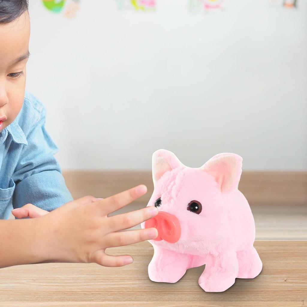 Electric Plush Pig Toy Interactive Animated Vivid Moving Mouth Piglet Pet Stuffed Animal