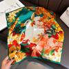 TOP Four Seasons Butterfly Rabbit Silk Scarf For Women 100% Pure Silk Scarf Small Square Ladies Scarf Tie Bags Ribbon Shawls