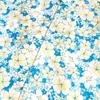 Used Yukata, Made in Japan, 100% Cotton, Size M, Refreshing blue with lemon yellow flowers
