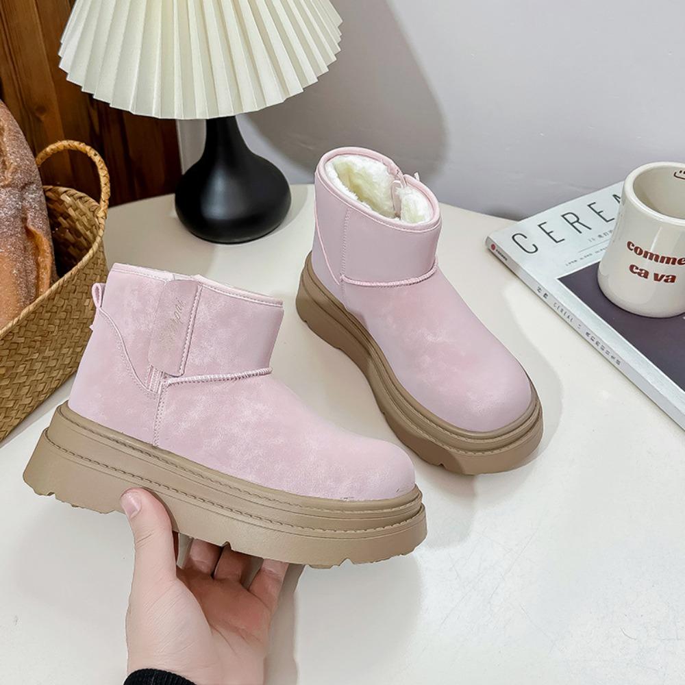 Winter Womens Boots Short Boots Women Cotton Shoes Round Headed Casual Warm Snow Boots for Women Warm Shoes