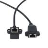 Сетевой 8-контактный Прямоугольный RJ45 RJ45 Кабель Сетевой Провод Ethernet LAN Шнур Панельное Крепление Удлинительный Кабель