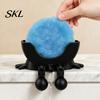 Durable Sponge Drying Rack 3D Printed Smiling Face Holder, Cartoon Character Dish Kitchen Counter Drainer with Hollow Drainage Design, Multi-Color