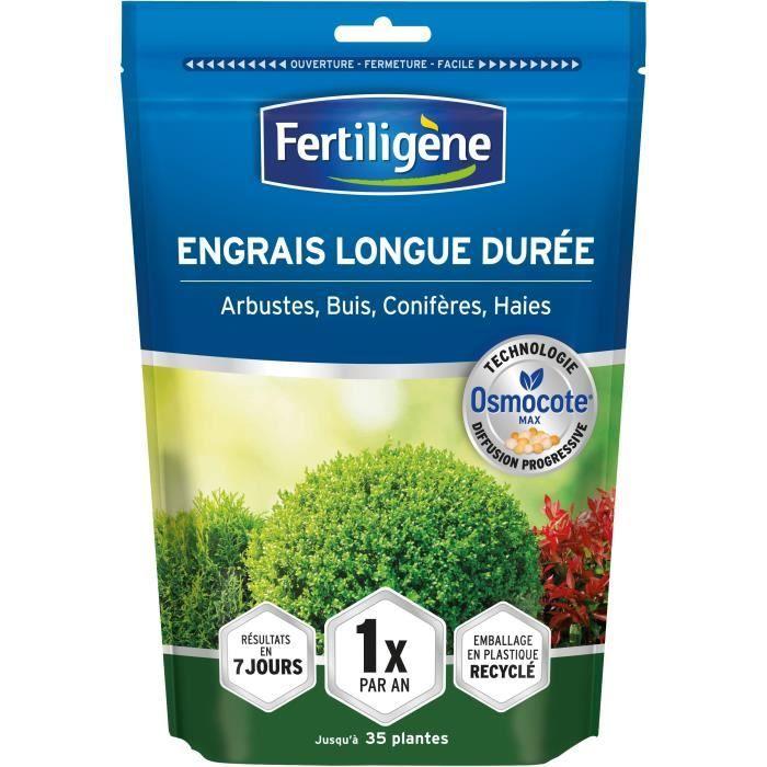 FERTILIGÈNE - Engrais Longue durée Osmocote max Arbustes, Buis, Conifères, Haies 700g